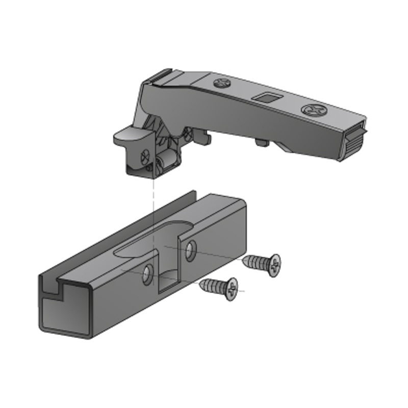 Zawias Sensys 8631 95 NEW do profilu aluminiowego czarny obsydian 32mm bez spręż, drzwi wpuszczane (9091232) Нettich