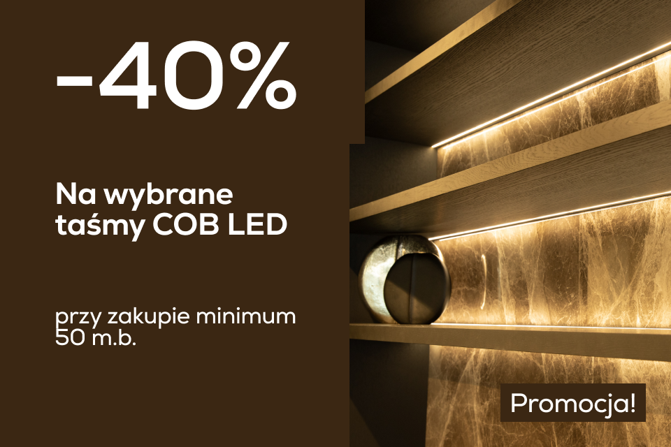 Taśmy COB LED 40% taniej przy zakupie od 50 m.b.