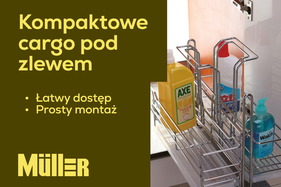 Wygoda tkwi w szczegółach: cargo Muller na chemię gospodarczą pod zlewem