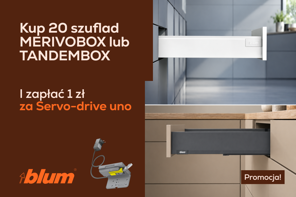 Kup 20 szuflad MERIVOBOX lub TANDEMBOX I zapłać 1 zł za Servo-drive uno