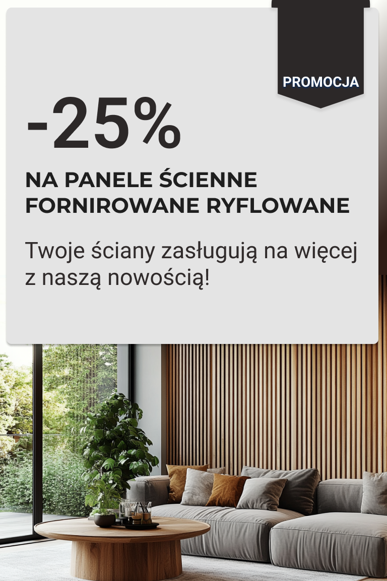 Zniżka -25% na panele ścienne fornirowane ryflowane - Strona główna