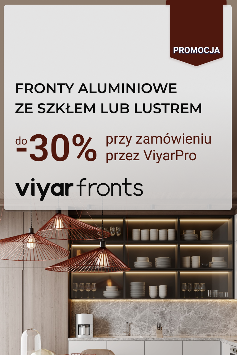 Fronty aluminiowe ze szkłem lub lustrem z rabatem do -30% - Strona główna