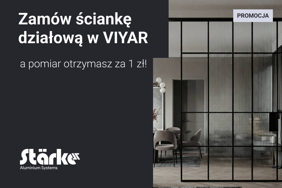 Zamów ściankę działową w VIYAR – a pomiar otrzymasz za 1 zł