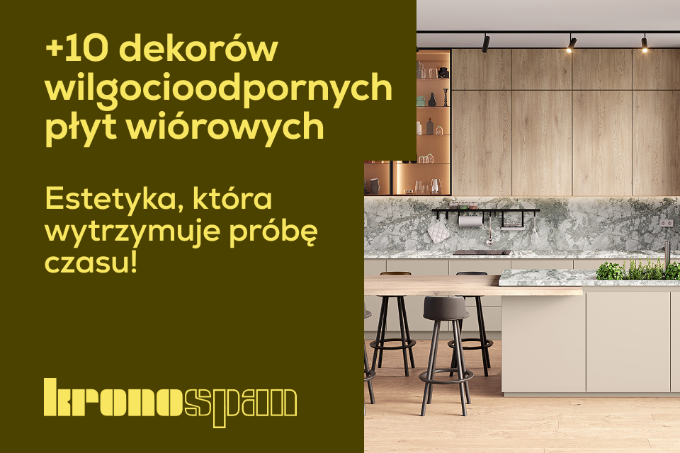 Więcej dekorów wilgocioodpornych płyt Kronospan już w VIYAR!