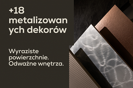Nowe metalizowane dekory Homapal do wnętrz, które przyciągają spojrzenia