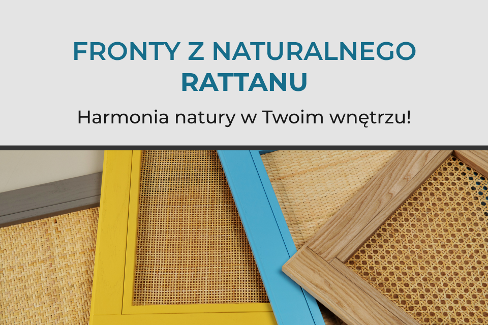 Fronty z naturalnego rattanu