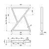 Podstawa do stołu typu ZVV, 600x50mm, h=725mm, antracyt RAL 7016, zdjecie - zdjecie №4 - small