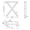 Podstawa do stołu typu X, 600x80mm, h=725mm, czarny RAL 9005, zdjecie - zdjecie №4 - small