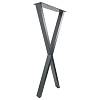 Podstawa do stołu typu X bar, 400x60mm, h=1100mm, antracyt RAL 7016, kupic - zdjecie №2 - small