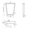 Podstawa do stołu typu V, 600x80mm, h=725mm, szary RAL 9006, zdjecie - zdjecie №4 - small
