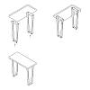 Podstawa do stołu typu V bar, 400x60mm, h=1100mm, czarny RAL 9005, zdjecie - zdjecie №4 - small