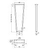 Podstawa do stołu typu V bar, 400x60mm, h=1100mm, czarny RAL 9005, cena - zdjecie №5 - small