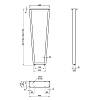 Podstawa do stołu typu V bar, 400x60mm, h=1100mm, biały RAL 9003, zdjecie - zdjecie №4 - small