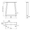 Podstawa do stołu typu U, 600x80mm, h=725mm, czarny RAL 9005, zamowienie - zdjecie №6 - small