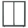 Podstawa do stołu typu T, 600x300mm, h=725mm, antracyt RAL 7016 - small