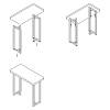 Podstawa do stołu typu T bar, 400x200mm, h=1100mm, szary RAL 9006, zamowienie online - zdjecie №7 - small