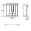 Organizacja OrgaTray 440 antracyt, tworzywo sztuczne, L=441–520 mm, W=501–600 mm, Atira (9194999) Hettich, kupic - zdjecie №2 - small