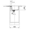 Zlewozmywak wbudowywany Fragranit + Centro CNG 611-62 Kamienny Szary Franke 114.0687.315, kupic - zdjecie №2 - small