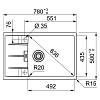 Zlewozmywak wbudowywany Fragranit + Centro CNG 611-78 XL  Onyx Franke 114.0687.326, nie drogie - zdjecie №3 - small