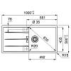 Zlewozmywak wbudowywany Fragranit + Centro CNG 611-100 XL Onyx Franke 114.0687.335, nie drogie - zdjecie №3 - small