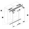 Komplet TopLine L v2.0 2 drzwi z zamykaczami na zamykanie przednie drzwi po lewej stronie (50kg 18-30mm) L=2300mm, zamowienie - zdjecie №6 - small