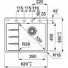 Zlewozmywak wbudowywany Fragranit + Centro CNG 611-62 TL ociekacz z prawej strony Czarny Mat Franke 114.0633.131, nie drogie - zdjecie №3 - small