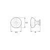 Gałka Ferro Fiori M 0090.01 granatowy Soft-touch, zdjecie - zdjecie №4 - small