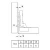 Zawias Clip-on, 110°, Intermat 9973, wewnętrzny, bez sprężyn, niklowy (9042878) Hettich, zdjecie - zdjecie №4 - small