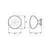 Gałka GP 0908-1 (DG 16 G6) aluminium, zdjecie - zdjecie №4 - small
