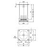 Nóżka meblowa regulowana, Ø 50 mm, h=100-115 mm, max 80 kg, czarny, zdjecie - zdjecie №4 - small