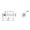 Śruba do złącza meblowego (female) M4, D=5 L=27 z łbem płaskim, stal tytan, Permo, kupic - zdjecie №2 - small