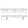 Uchwyt relingowy RE 1008/128 (DR 10/128 G6) monolit Ø 10 aluminium (analog), zdjecie - zdjecie №4 - small