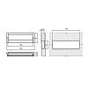 Uchwyt UA 08 /C00/ 04/128 (DU 08 AL/128 G2) wpuszczany aluminium, chrom_analog, zdjecie - zdjecie №4 - small