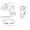 Uchwyt kątowy do rur, kabiny sanitarne, nie drogie - zdjecie №3 - small