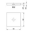 Mocowanie UV do szkła M10 kwadratowy 60x60mm, metal, aluminium, zamowienie online - zdjecie №7 - small