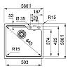 Zlewozmywak wbudowywany Fragranit+ Urban UBG 610-50 Czarny mat Franke 114.0687.261, kupic - zdjecie №2 - small