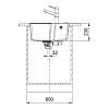 Zlewozmywak wbudowywany Fragranit+ Urban UBG 610-50  Kamienny Szary Franke 114.0687.259, nie drogie - zdjecie №3 - small