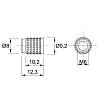 Mufa M6 L12,3 D8, wbijana, do przegrody 14-16mm, mosiądz, Cabineo, Lamello, zamowienie - zdjecie №6 - small