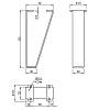 Nóżka meblowa, NA 039C00 h=150mm, max 125kg, czarny, zdjecie - zdjecie №4 - small