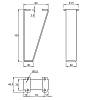 Nóżka meblowa, NA 039C00 h=150mm, max 125kg, szary RAL9006, zdjecie - zdjecie №4 - small