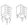 Nóżka meblowa, NA 051C00 h=150mm, max 250kg, czarny, zdjecie - zdjecie №4 - small