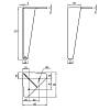 Nóżka meblowa, NA 051C00 h=200mm, max 250kg, czarny, zdjecie - zdjecie №4 - small