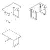 Podstawa do stołu typu O, 600x80mm, h=725mm, złoto, nie drogie - zdjecie №3 - small