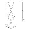 Podstawa do stołu typu X bar, 400x60mm, h=1100mm, złoto, cena - zdjecie №5 - small