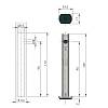 Stopka REKORD H=109mm szczytowa/Ø12mm L112mm/reg. otwór 96mm/150kg, Italiana Ferramenta(3030103000), nie drogie - zdjecie №3 - small