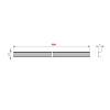 KIARO aluminiowy profil dla mechanizmu, grafit L550mm, Italiana Ferramenta, nie drogie - zdjecie №3 - small