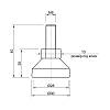 Nóżka meblowa regulowana M8, Ø 28mm, h=40mm, zdjecie - zdjecie №4 - small