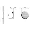 Komplet zawieszek niewidocznych APC3 (zaślepka okrągła, szara, trzepnie 10 mm, 130 kg/para), Italiana Ferramenta, zdjecie - zdjecie №4 - small