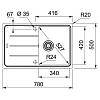 Zlewozmywak wbudowywany Fragranit+ Basis BFG 611-78 Czarny mat Franke 114.0676.298, kupic - zdjecie №2 - small