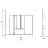 Taca na sztućce W=600 L=500 H=45 (W=max550/min450)(L=max495/min386), biały matowy, zdjecie - zdjecie №4 - small
